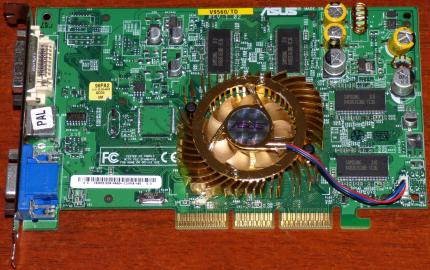 Asus V9560-TV 128MB (Samsung) GeForce 5600 XT (NV31 Rankine) VGA DVI AGP 2003